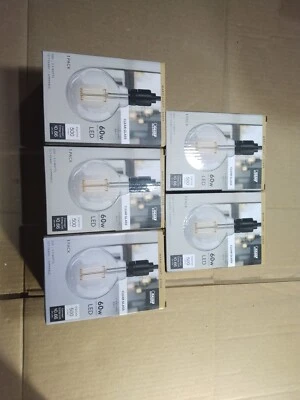 Feit Electric 5 lot ---5.5W 60W Equivalent G30 Dimmable Clear Glass E26 LED - Image 1 of 4