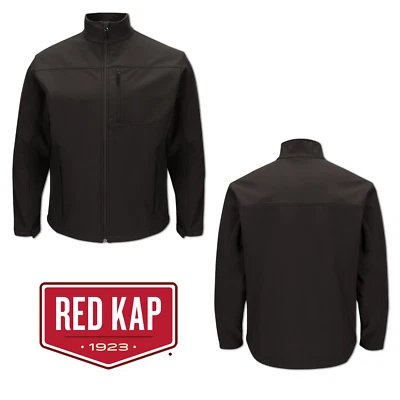 Red Kap Work Jacket Deluxe Soft Shell Industrial Uniform Black XL JP68 - Image 1 of 3