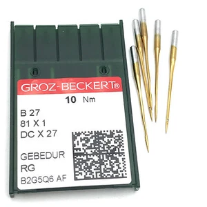 10 Groz-Beckert B27, DCX27, 81X1 Gebedur Titanium Serger Overlock Sewing Needles - Picture 1 of 1