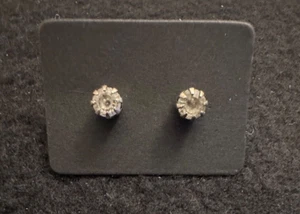 Used Small Roman Glass 3.5mm  Post Earrings - Picture 1 of 3