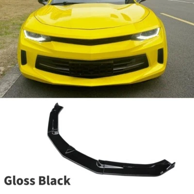Gloss Black Front Bumper Lip Fits 2016-2018 Chevrolet Camaro Spoiler Splitter  Foto 1 de 4