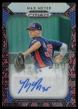 2019 Panini Prizm Draft Picks Red & Black Snake Skin #114 Max Meyer Auto SP