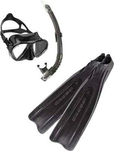 Cressi Sub Kit Pinne Maschera Boccaglio Pro Star Nero - Imagen 1 de 3