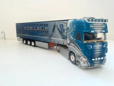 Tekno truck models, Scania R Topline 4X2 Curtainside Trailer , KONZACK - Image 1 of 4