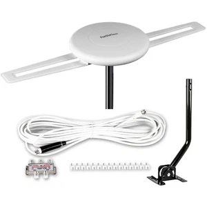 150 Mile Outdoor Indoor TV Antenna 360° Omnidirectional Amplified Reception - Picture 1 of 7