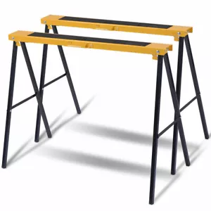 IRONMAX 2 Paquete de 2 Sierra de alta resistencia Caballo Piernas plegables de acero Horno de sierra 275 libras de capacidad - Imagen 1 de 11
