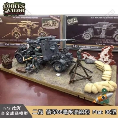 FOV 1/32 Alemania Segunda Guerra Mundial Flak 36 pistola antitanque 88 pistola antiaérea modelo de aleación Foto 1 de 4