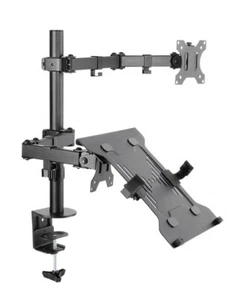 Monitorhalterung mit Laptop-Arm Flex 13 bis 32 Zoll, schwarz - Bild 1 von 6