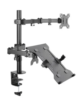 Monitorhalterung mit Laptop-Arm Flex 13 bis 32 Zoll, schwarz - Bild 1 von 4