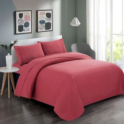 Rayon from Bamboo Comfort Soft Solid Deep Pocket Embroidered Bedding Sheet Set - Image 1 of 4