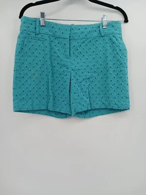 Pantalones cortos para mujer Ann Taylor Loft 0 verde azulado Riviera corte láser chino entrepierna de 6 pulgadas Foto 1 de 4