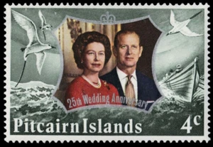 PITCAIRN ISLAND 127 (SG124) - Queen Elizabeth II Silver Wedding (pa81591) - Picture 1 of 1