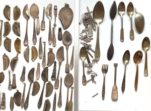 Schmuckherstellung aus Besteck - Großes Konvolut  fertiger Anhänger u.a. - Bild 1 von 12