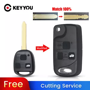BLADE CUT by PHOTO Modified Car Key For Lexus RX300 LS400 LS430 ES330 TOY47 - Picture 1 of 11