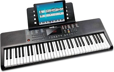 Rockjam RJ361 Keyboard Compact 61 teclas con soporte para partituras piano B-stock devolución