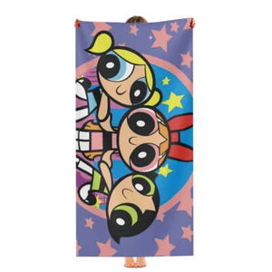 The Powerpuff Mädchen Strandtuch 30"x60" schnelltrocknend Mikrofaser Geschenk für Jungen - Bild 1 von 7