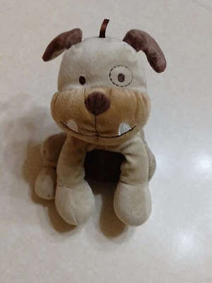 Peluche de perro cachorro de Carter de solo un año Lovey Brown Toothy Foto 1 de 4