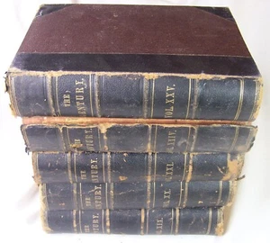 1890-1894 5 BOUND VOLUMES THE CENTURY MAGAZINE VICTORIAN LITERATURE BOOK - Imagen 1 de 12