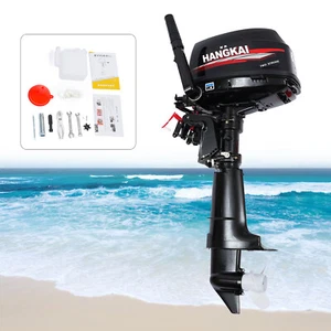 HANGKAI 6HP 2Stroke Outboard Motor Fishing Boat Engine Water Cooling CDI System - Foto 1 di 19