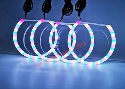 Para BMW E46 E36 E38 E39 Faro Xenón Color Sueño RGB Halo Anillo Persecución Flujo Foto 1 de 4