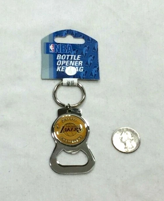 Los Angeles Lakers 2010 NBA Finales Campeones Clásico Abridor de Botellas Llavero RARO Foto 1 de 1
