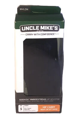 Uncle Mikes #MO70050 Sidekick Holster Kodra Black Sz 5 Ambi w/Mag Pouch Clam-NEW - Image 1 of 4