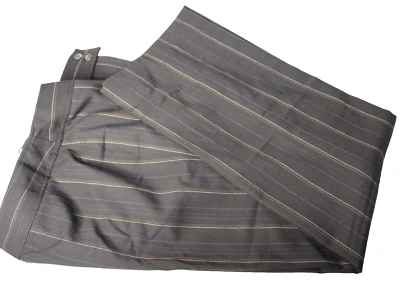 Pantalones de vestir de lana Ann Klein de colección 8P marrón a rayas elástico cremallera nuevos con etiquetas Foto 1 de 4