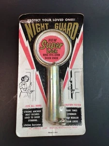 Vintage Night Guard Super Lock - Door Knob Security Hardware NOS - Picture 1 of 8