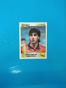 Panini Euro 96 Europa 1996 Figurina New N 129 Jose Emilio Amavisca Espana Black - Imagen 1 de 1