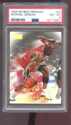 1998-99 Skybox Premium #23 Michael Jordan PSA 8 Graded Basketball Card NBA 98-99 - Image 1 of 2