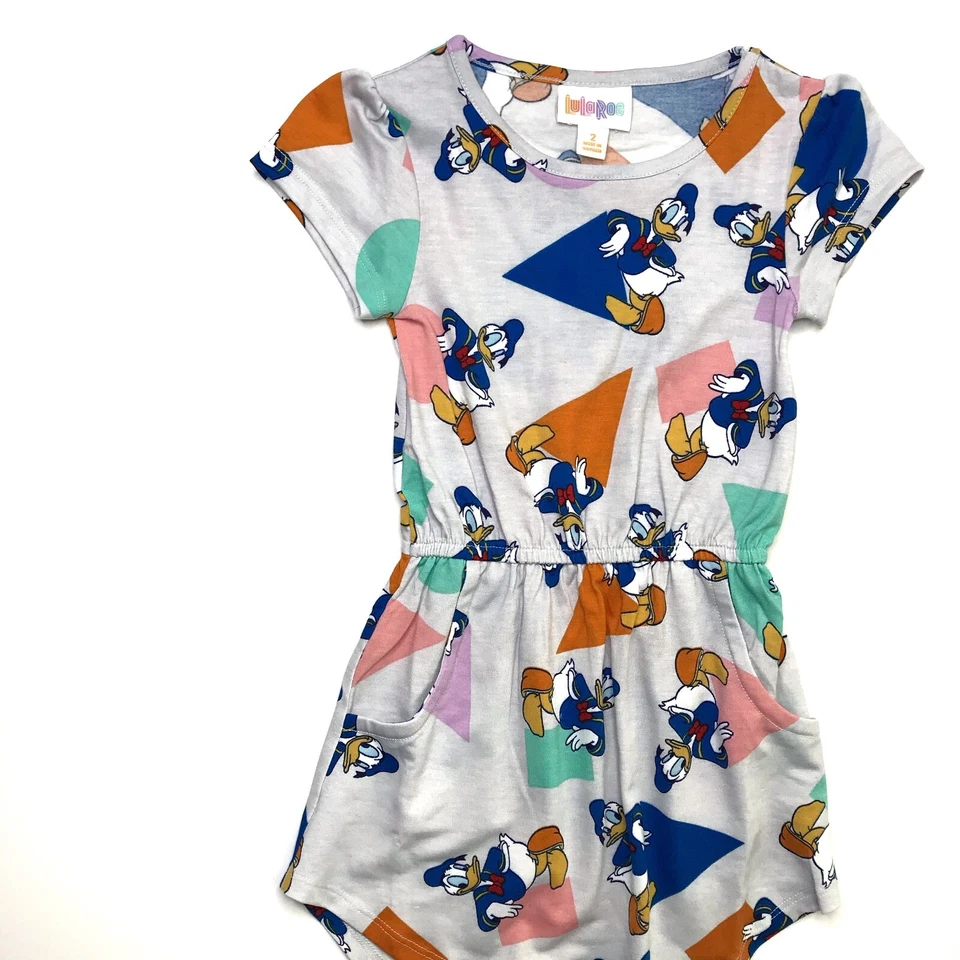 NWT Disney Donald Duck Lularoe Mae Girls Dress - Image 1 of 1