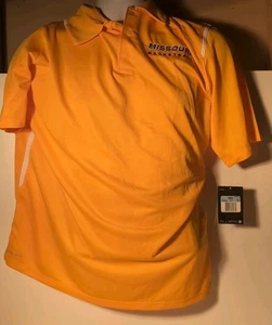 Nike Missouri University Tigers Polo Shirt Men's YELLOW Dri Fit NCAA Size M NEW - Picture 1 of 11