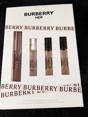 New 4-Piece Burberry Her Discovery Spray Travel Purse Size & 3 Virals Gift Set - Image 1 of 4