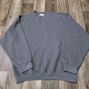 Vintage Blank Pluma Heavyweight Fleece Sweatshirt Men's Medium Heathered Gray - Picture 1 of 9
