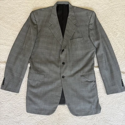 Holland and Sherry Gray Plaid  Blazer Jacket Mens 48L - Image 1 of 4