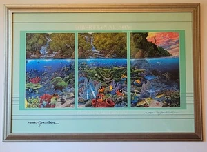 Robert Lyn Nelson Framed Poster Signed Cherish Our Land and Sea - Picture 1 of 11