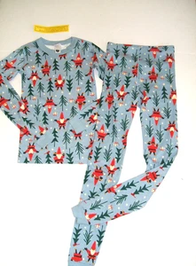 Hanna Andersson Gnome Holiday Harvest Long John Pajama Set Kids 150 US 12 Org - Picture 1 of 4
