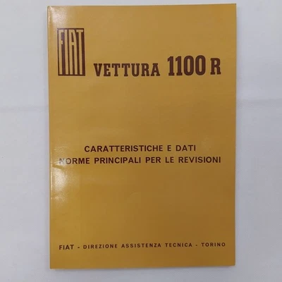 Fiat Vettura 1100 R Caratteristiche e dati per le revisioni Feb. 1967. Penna - Изображение 1 из 4