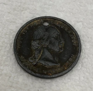 Medallón moneda agujereada de 2 caras 1789-1797 George Washington 1er Presidente - Imagen 1 de 4
