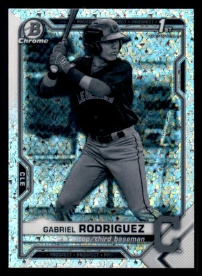 2021 Bowman Chrome Gabriel Rodriguez Black White Mini Diamond Refractor #BCP-180 - Image 1 of 2