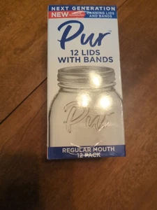 Pur Mason jar Lids with Bands, Canning Jar Lids and Bands Set - Regular Mouth. - Picture 1 of 4