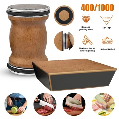 Rollschleifer Walnussholz Magnetschleiflehre Diamantschleifer Rollmesserschärfer - Bild 1 von 4