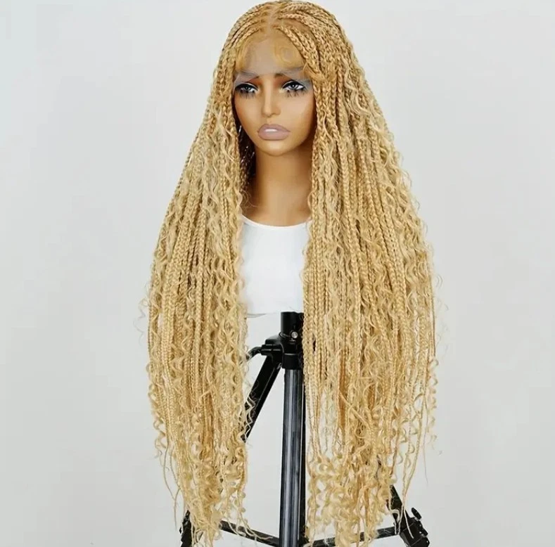 [Peluca Trenzada Boho 36"] Peluca AliPearl 36 Pulgadas Encaje Completo Boho Trenzada Juegos con disfraces... Foto 1 de 4