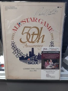 vintage baseball program Darrell Evans AUTO JSA CERT - Picture 1 of 5