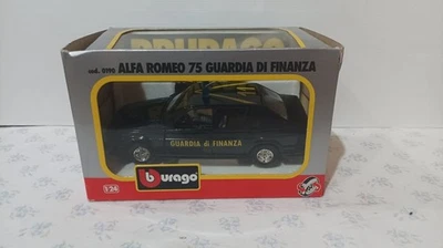burago  alfa romeo 75  guardia  di finanza 1/24 nuova - Immagine 1 di 3