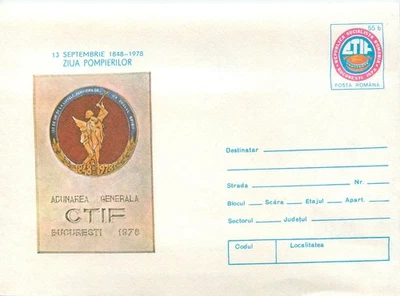 E0060 Romania FDC 1978 firemen's day - Image 1 of 2