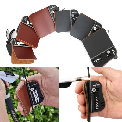 Archery Finger Guard Cow Leather Hand Protecter Gear Recurve Bow Hunting RH LH - Image 1 of 4