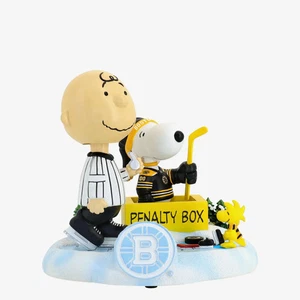 Charlie Brown Snoopy Woodstock Boston Bruins Peanuts Penalty Box Bobblehead - Picture 1 of 1