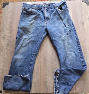 Pantalones de mezclilla Levis Jeans para hombre 36x30 azul 517 Bootcut lavado oscuro con decoloración  - Imagen 1 de 5