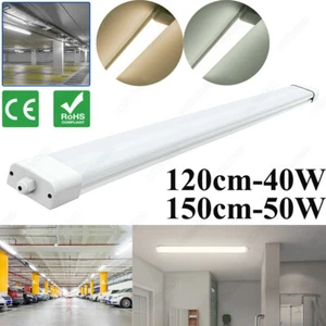 Lámpara de habitación húmeda LED de 150 cm lámpara de sala húmeda de sótano lámpara de bañera lámpara de techo - Imagen 1 de 14